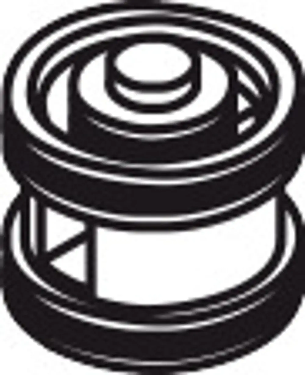 Schwarzer Rohrbelüfter von Hansgrohe mit zentralem Luftkreis und durchsichtigen Ansaugöffnungen für eine effiziente Belüftung des Rohrsystems.
